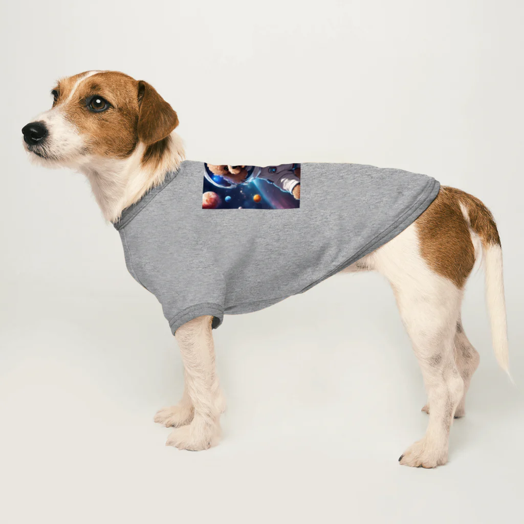 ワンちゃん大好きの宇宙に挑戦するトイプードル Dog T-shirt