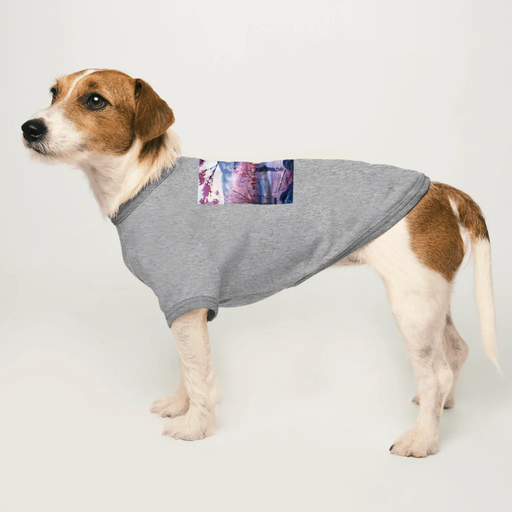 AQUAMETAVERSEの満開の桜を鑑賞する私 アメジスト 2846 Dog T-shirt