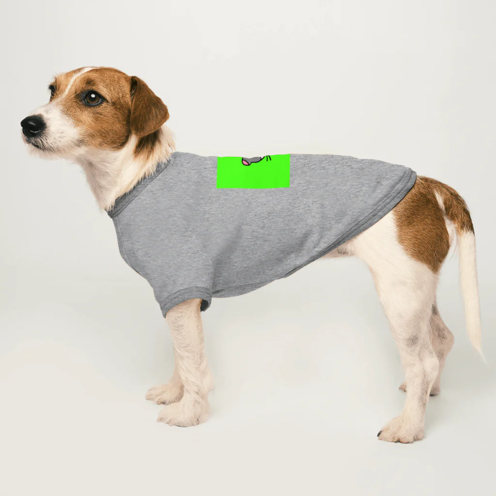 ギョージャガーリックのデザインのlight green Dog T-shirt