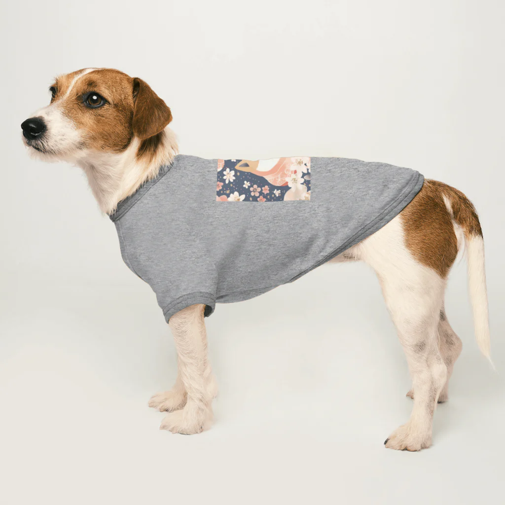 Grazing Wombatの日本画風、柴犬と桜２-Japanese-style painting of a Shiba Inu with cherry blossoms 2 Dog T-shirt
