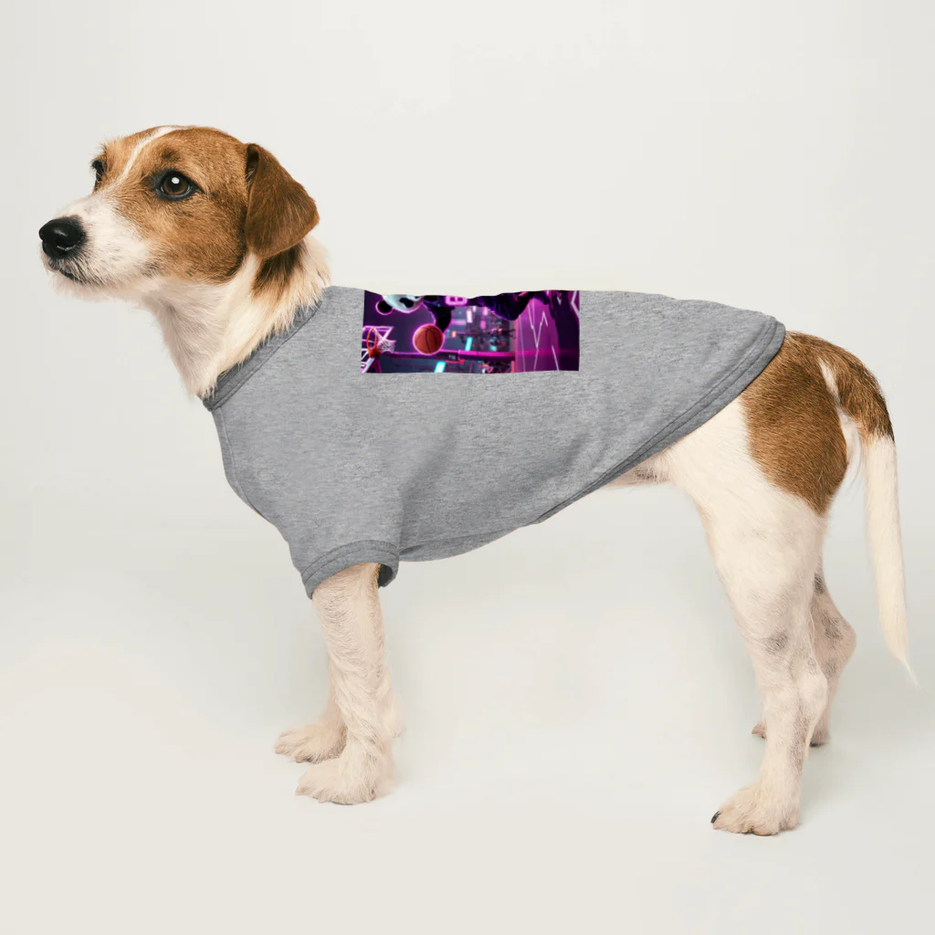 coyuoの サイバー・パンダ（バスケット） Dog T-shirt