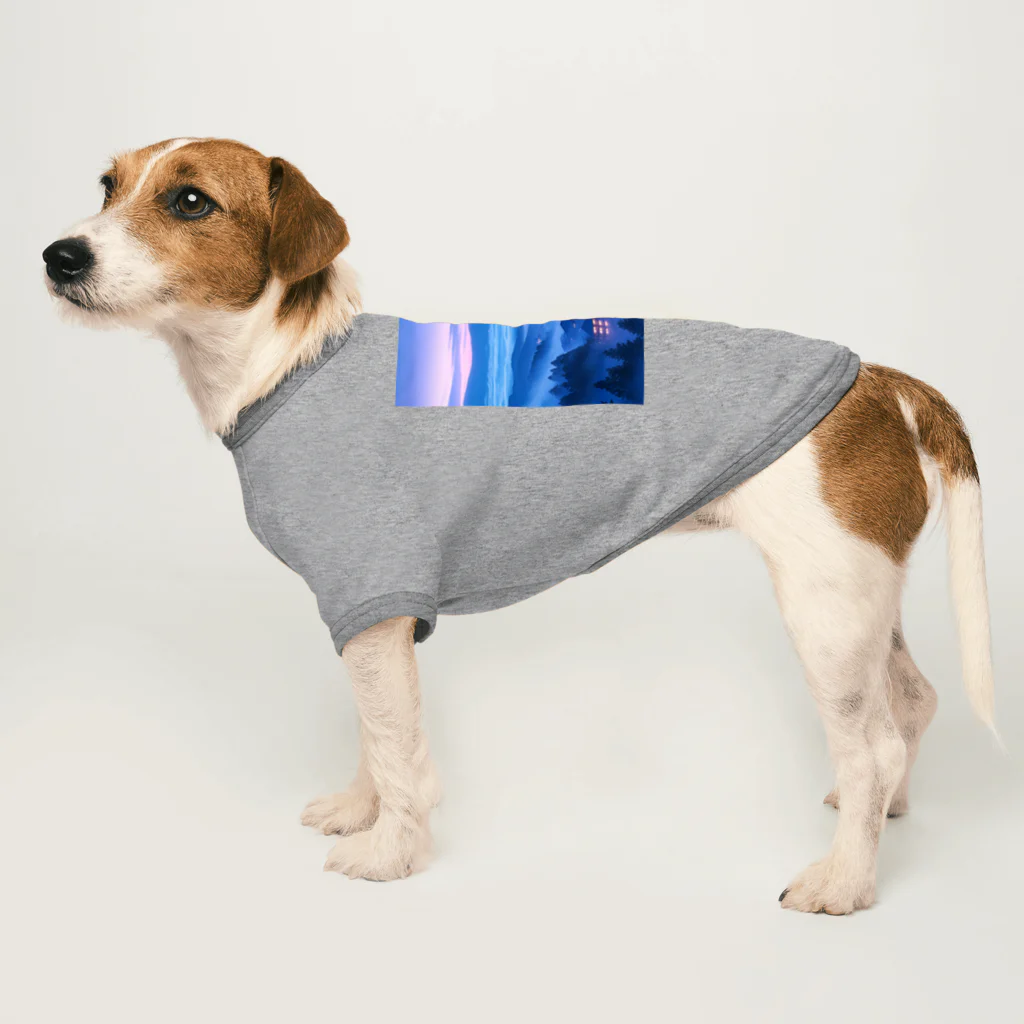 AQUAMETAVERSEの雲海とホテル街の灯　ラフルール　1859 Dog T-shirt