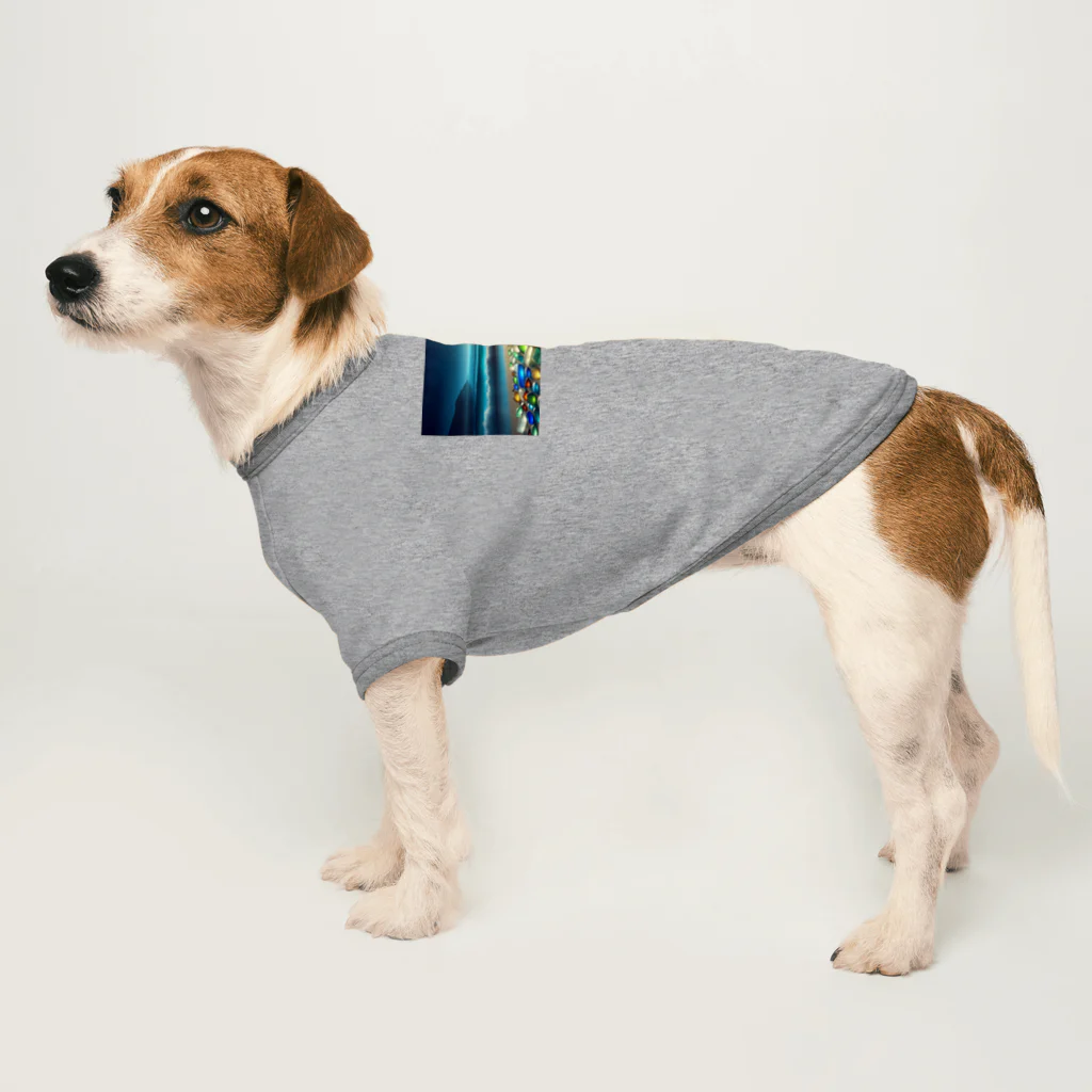 yunakiziの夜に輝くシーガラス Dog T-shirt