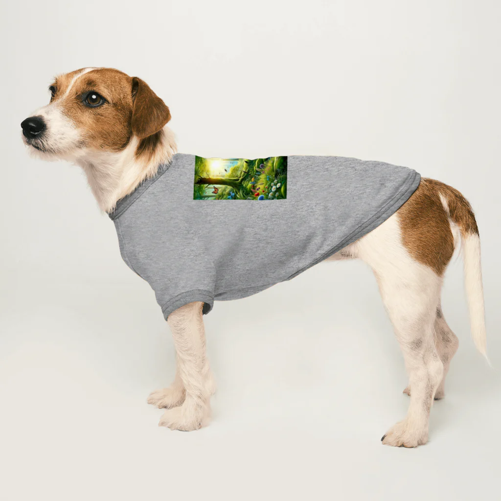Rパンダ屋の「幻想的な森」グッズ Dog T-shirt
