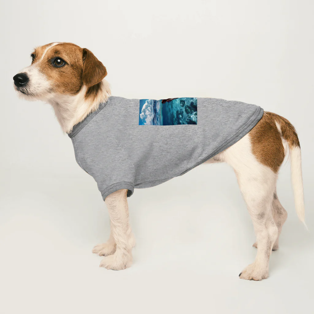 AQUAMETAVERSEのモルジブの大海原で人魚が泳いでいますsanae2074 Dog T-shirt