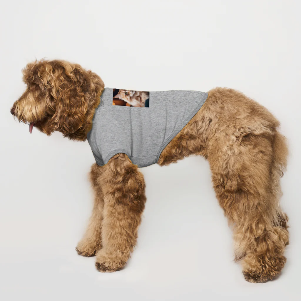 マオのふんわり猫 Dog T-shirt