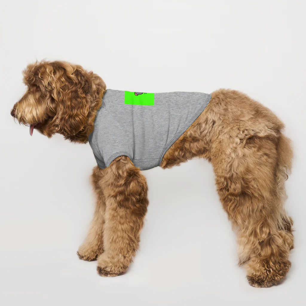 ギョージャガーリックのデザインのlight green Dog T-shirt