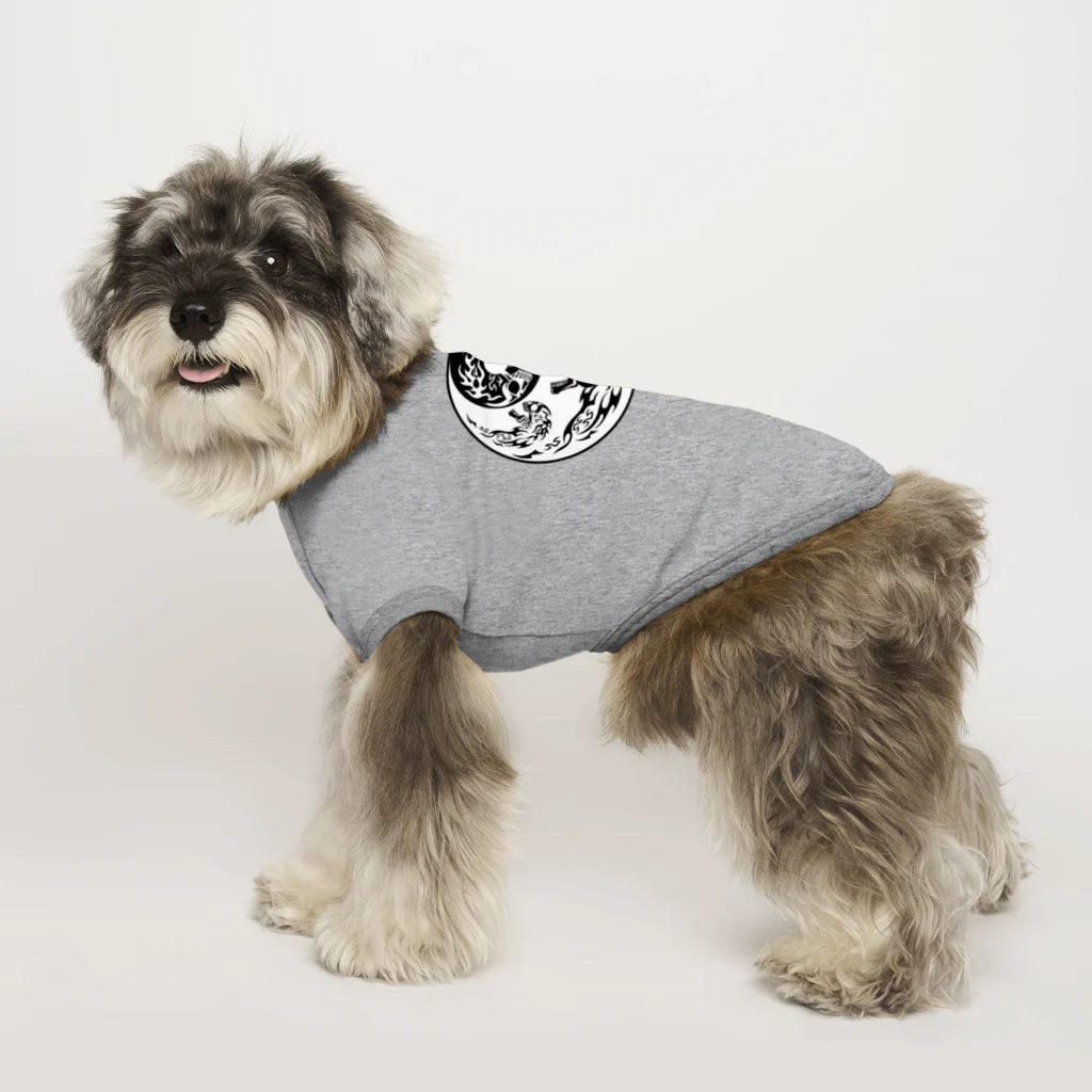 Ａ’ｚｗｏｒｋＳの陰陽二連髑髏 旋転（オリジナル家紋シリーズ） Dog T-shirt