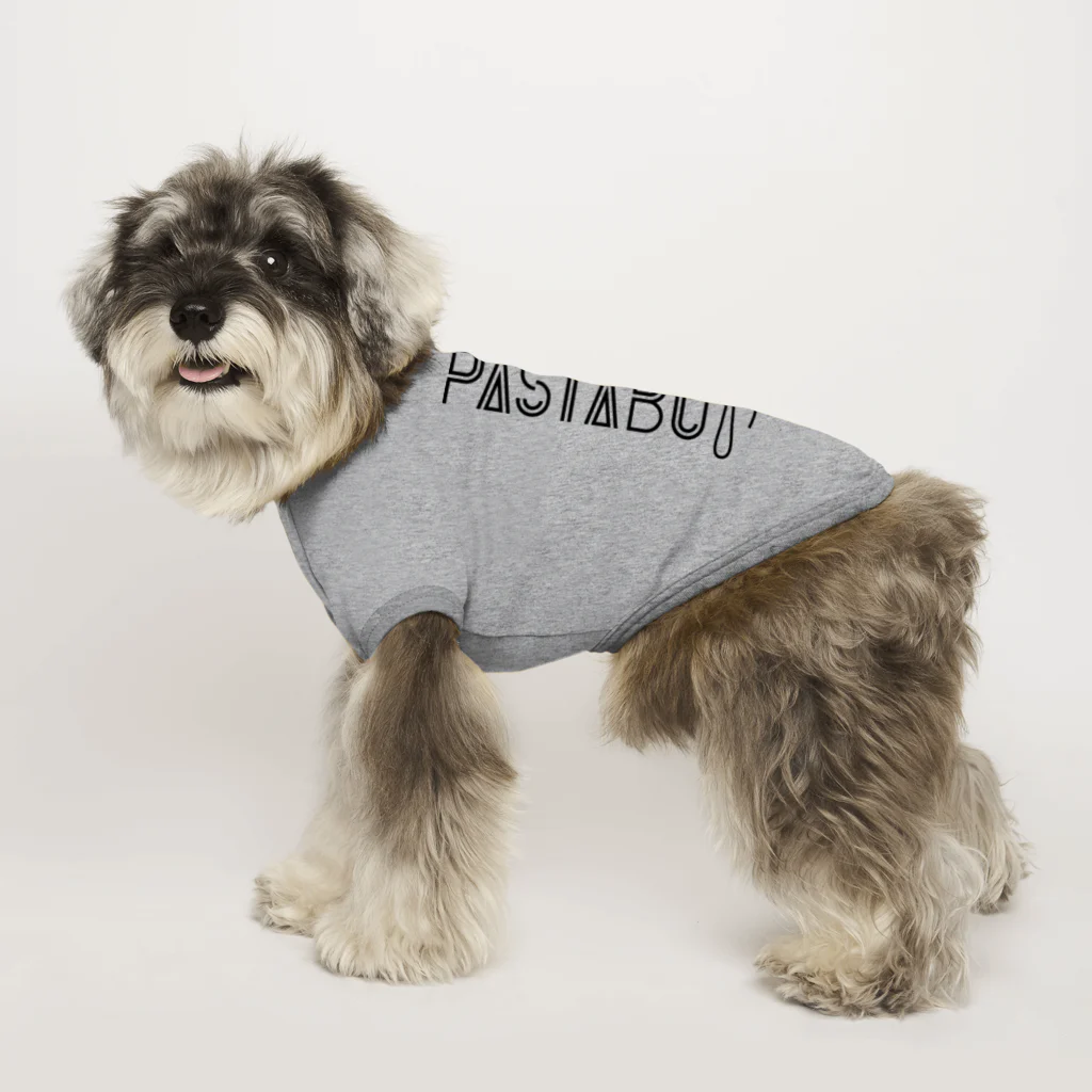 Pastabuのパスタ部　ロゴ　縦　ブラック Dog T-shirt