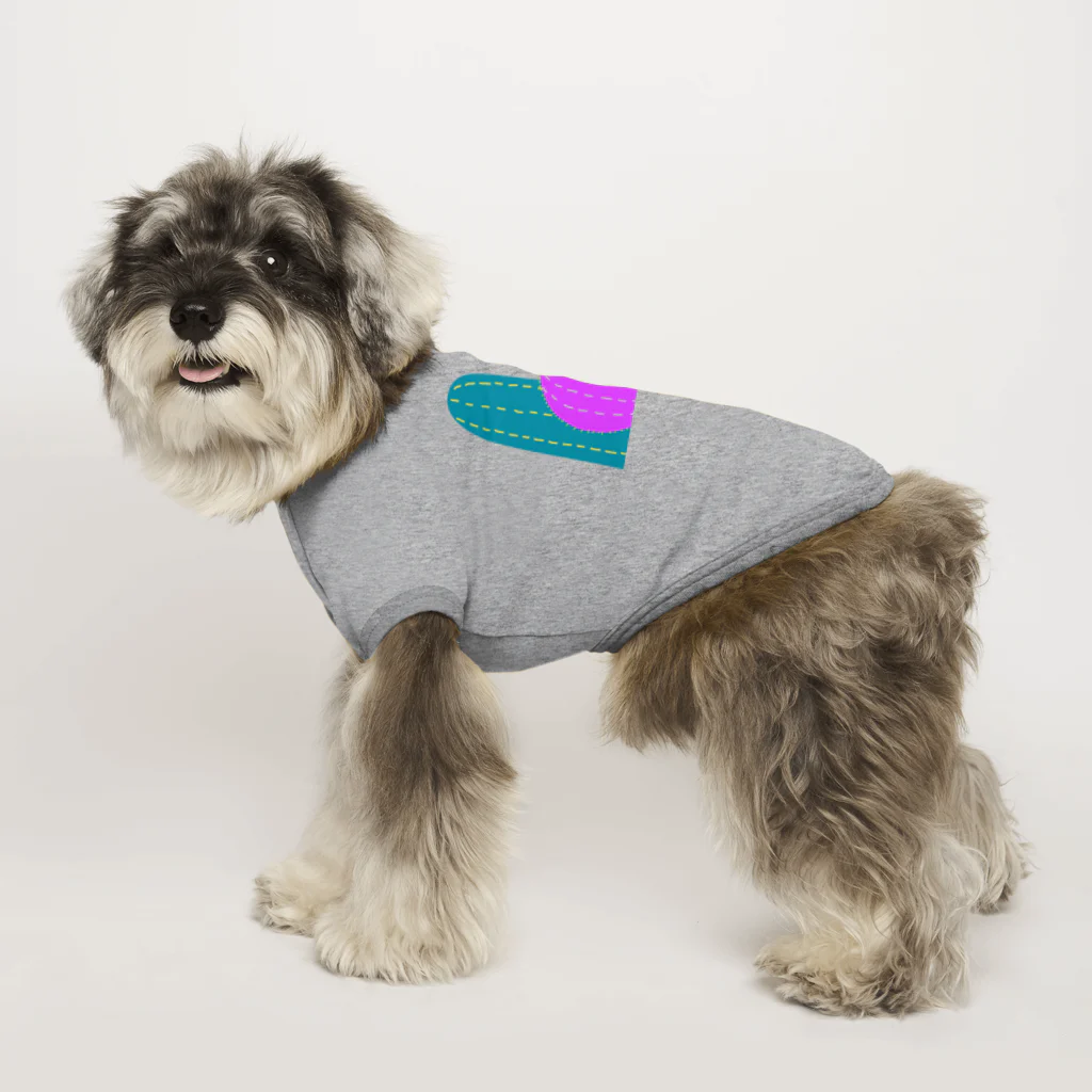 うにぽっぷこーんのカラフルさぼてん Dog T-shirt