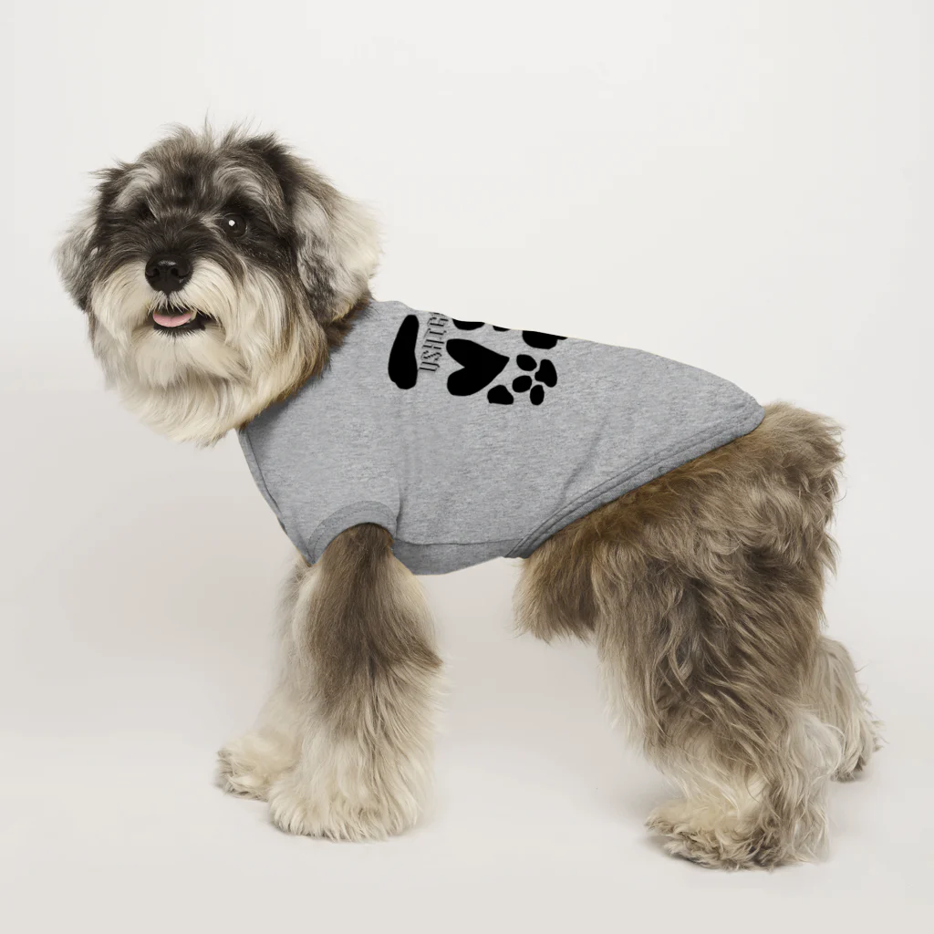 matsukanaSHOPの牛柄犬Ꭲシャツ(白枠なし) Dog T-shirt