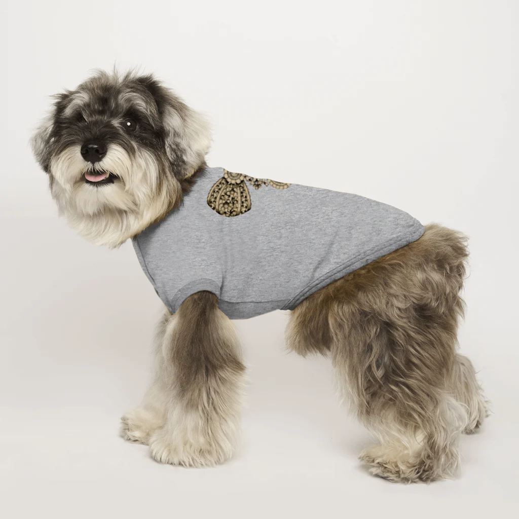 Saza-nami Antique designのブローチ・リボン Dog T-shirt
