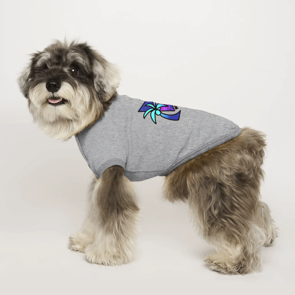 Sato Manakaのレトロウェイブなうさぎ Dog T-shirt