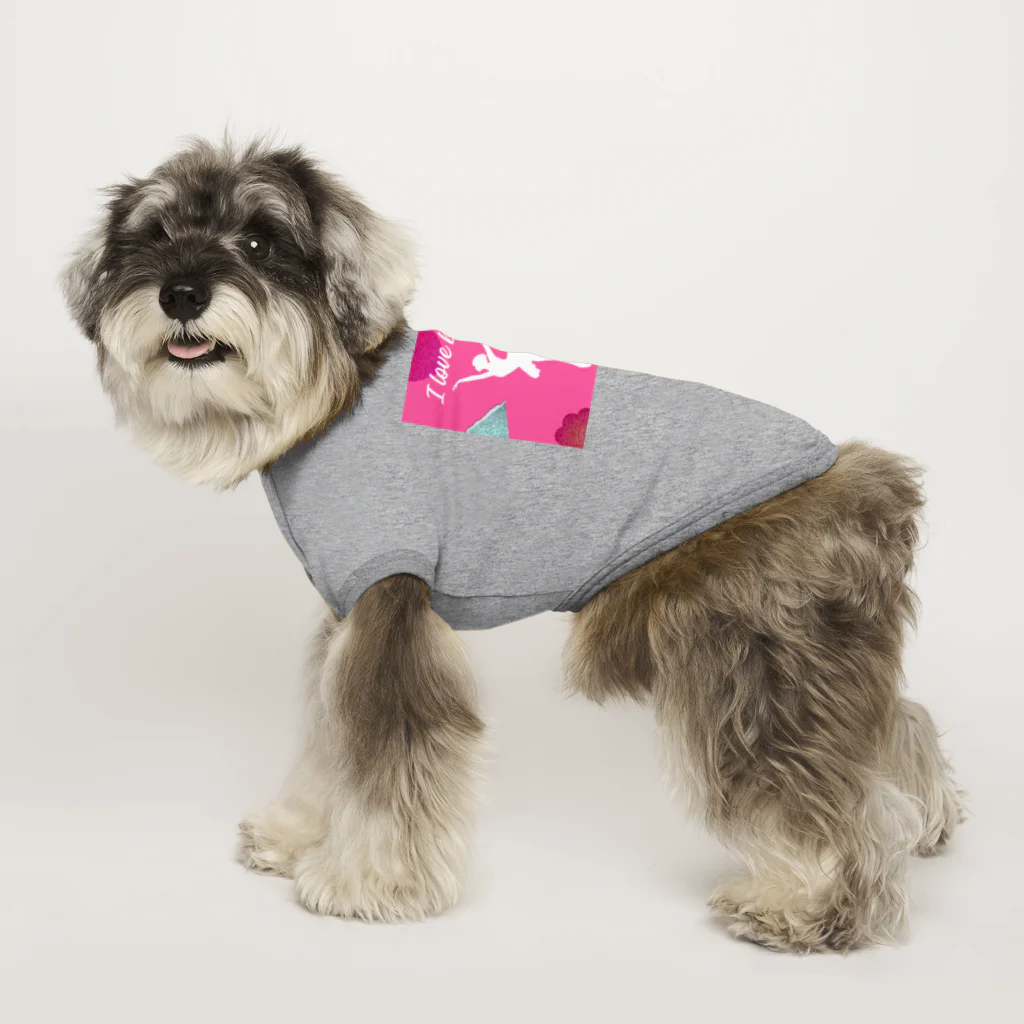 nozomi-mama-shop♪のI love balletグッズ🩰 Dog T-shirt