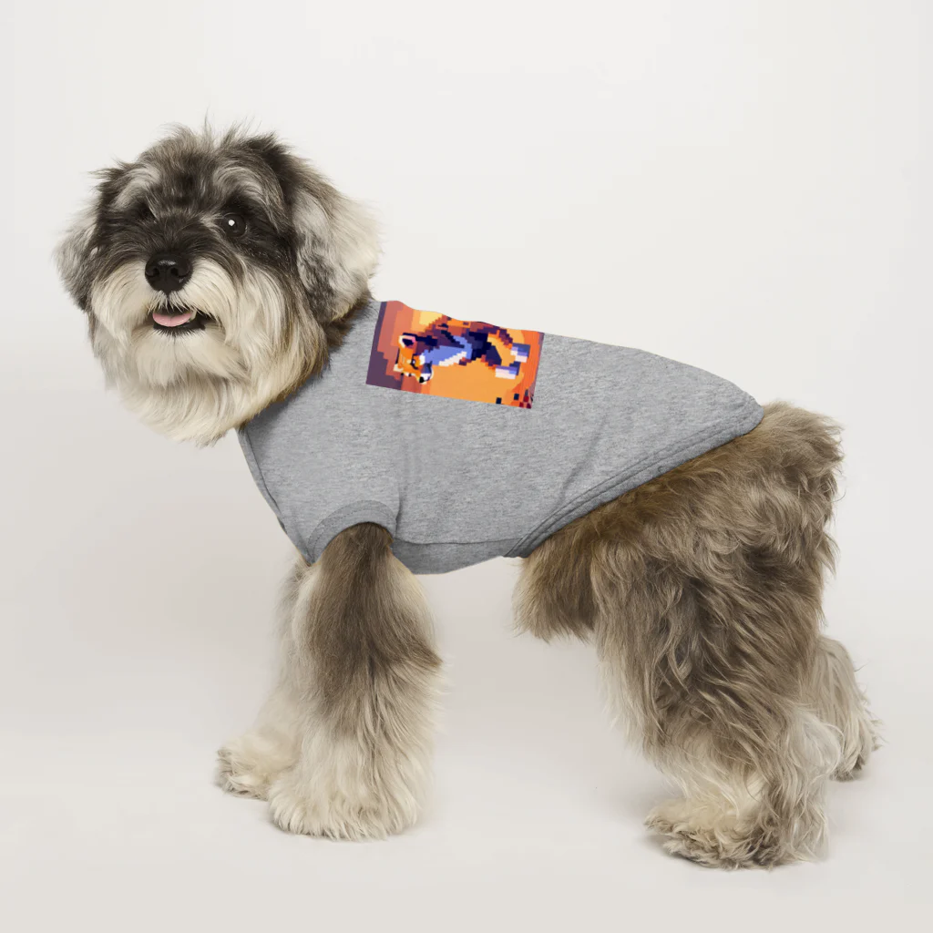 Useponzooのピクセルアート　チーター Dog T-shirt