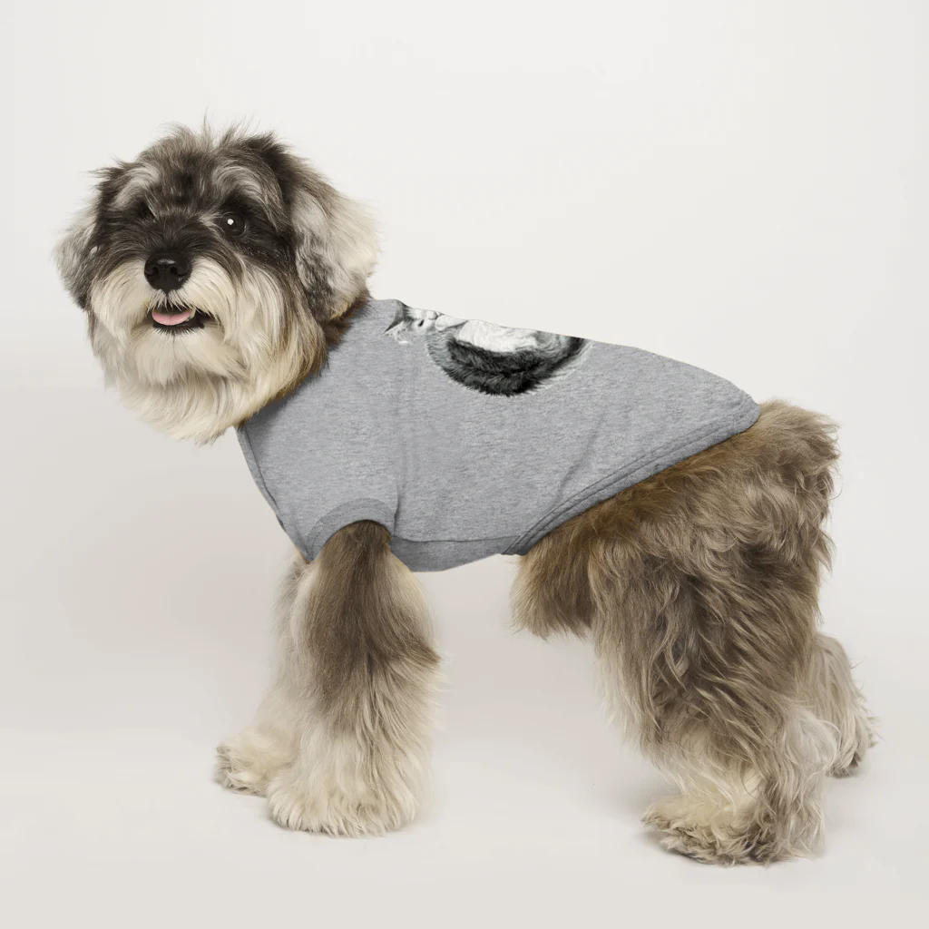 もっち（mocchi）の毛づくろいニャンコ(モノクロ) Dog T-shirt
