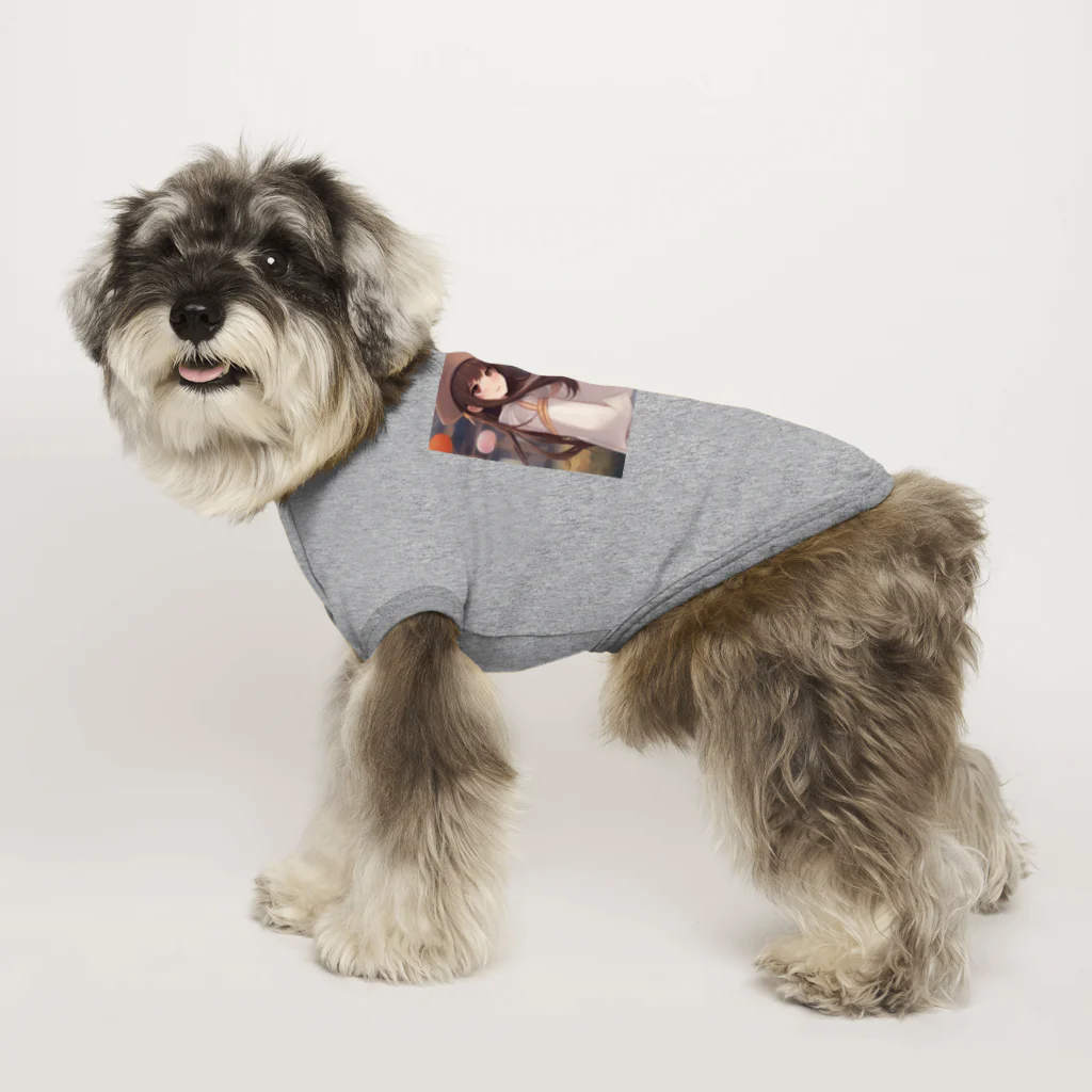 ワンダーワールド・ワンストップの可愛らしいロングヘアの女性のグッズ Dog T-shirt