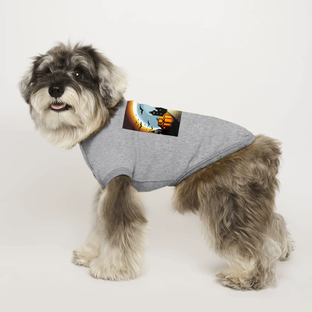 umakoiのドット絵のハロウィン城 Dog T-shirt