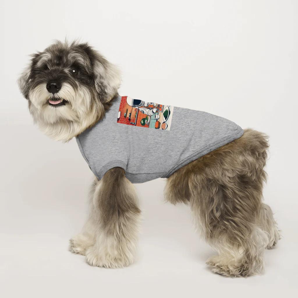 宇宙開発デザイン科のスペースクッキング 寿司編 Dog T-shirt