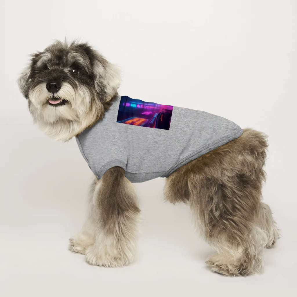 rico_121の雨のネオン街 Dog T-shirt