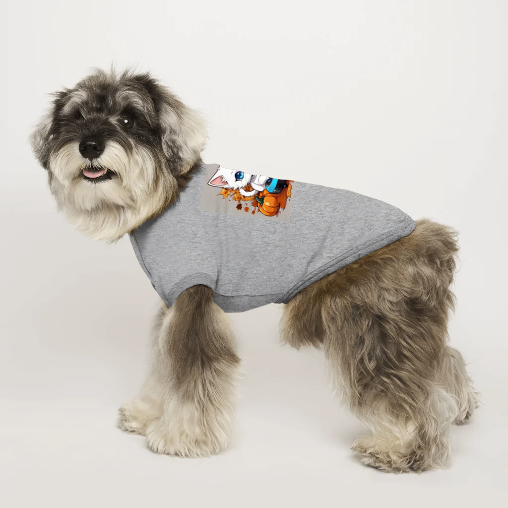 yoiyononakaのハロウィンと白猫10 Dog T-shirt