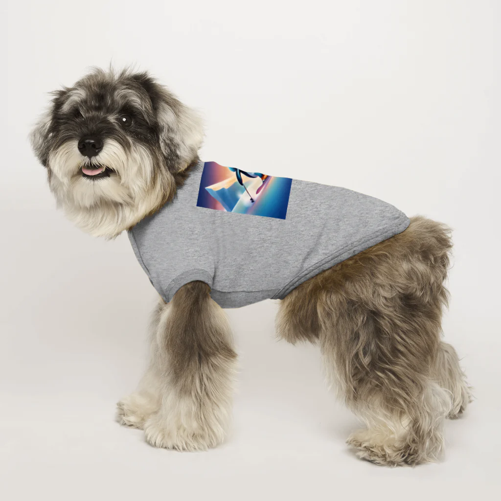 Yumexのスキーをするペンギンのペーくん Dog T-shirt