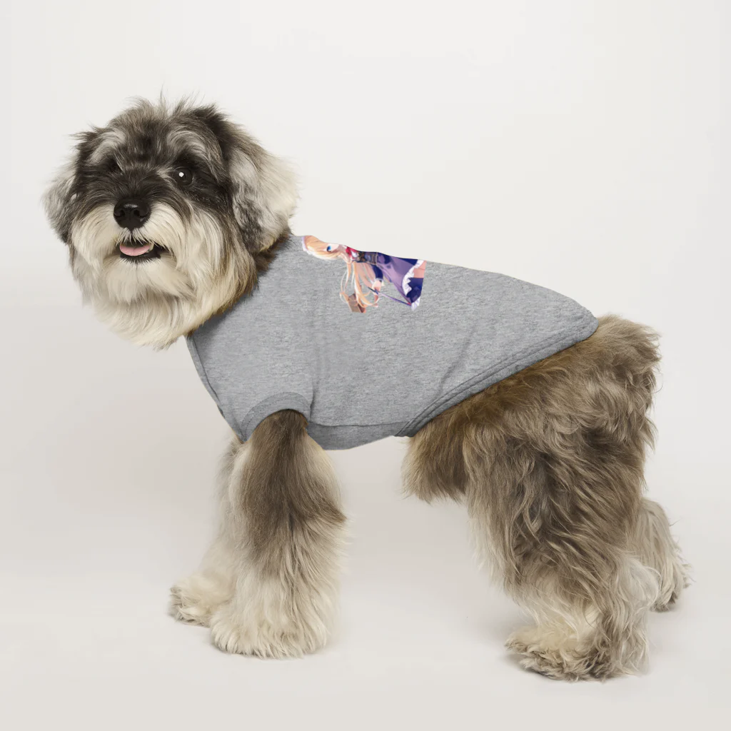 かわいい女の子とシュールな絵のアリスマーガレットちゃん Dog T-shirt