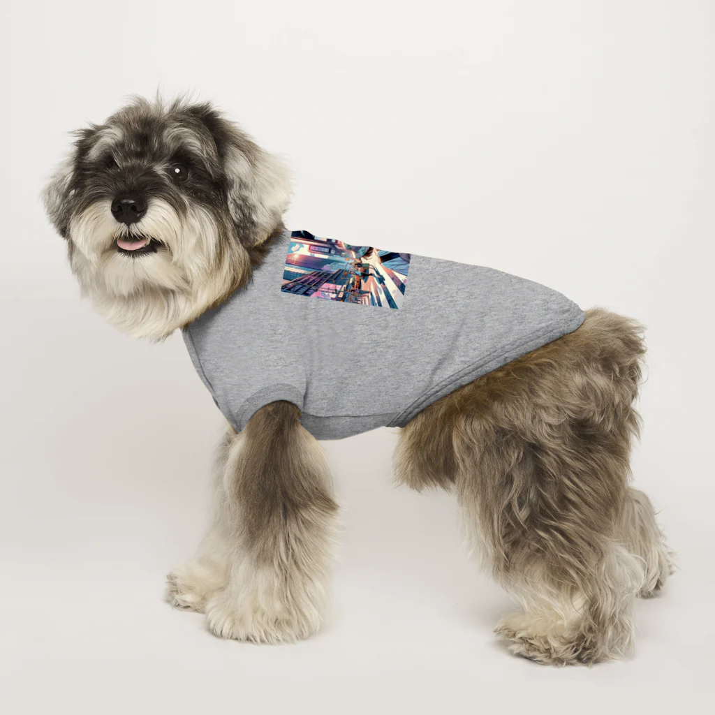 Artful Whiskersの一人旅の少女 Dog T-shirt