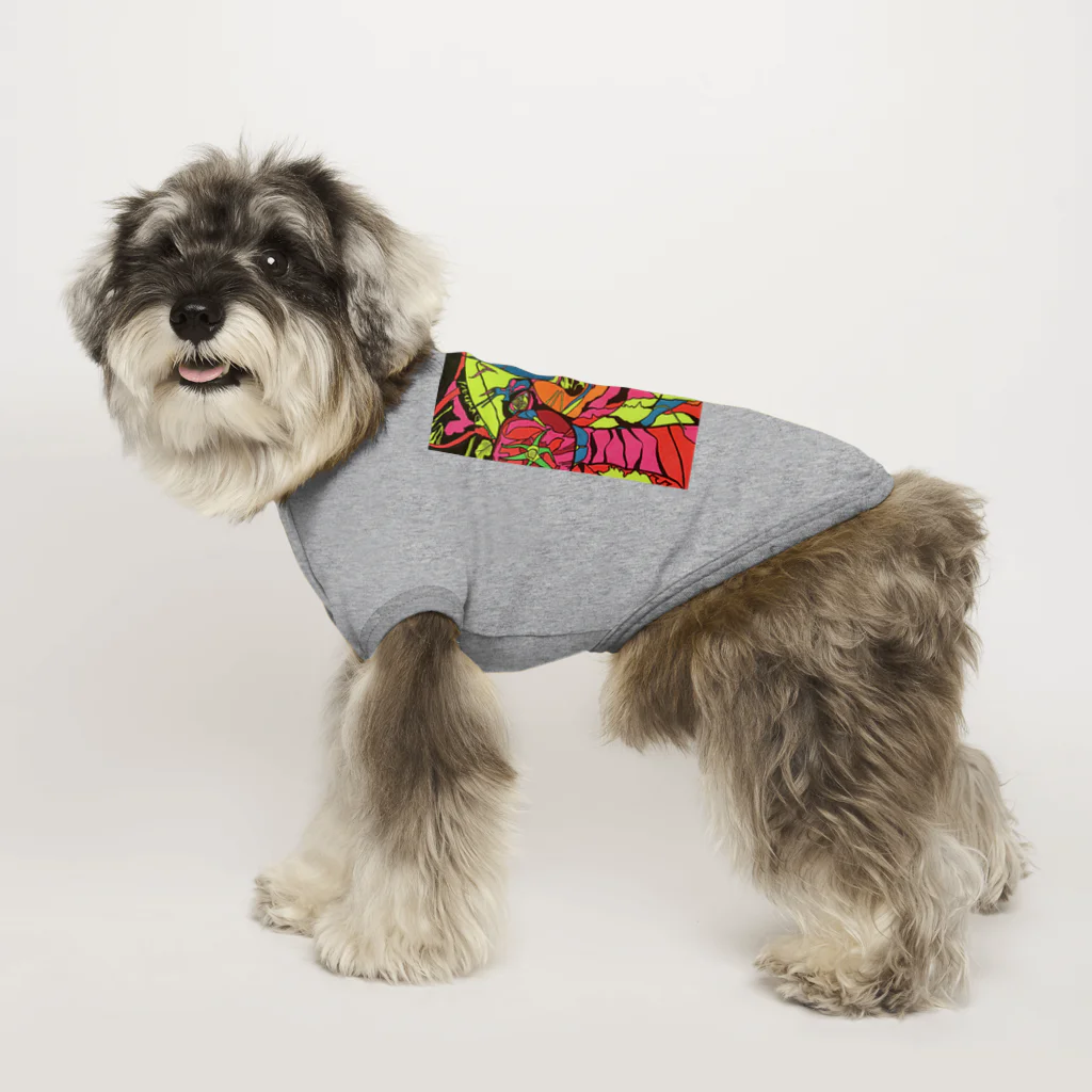 動物絵 Jamanakocic storeのトマトとアライグマカラフルアイテム Dog T-shirt