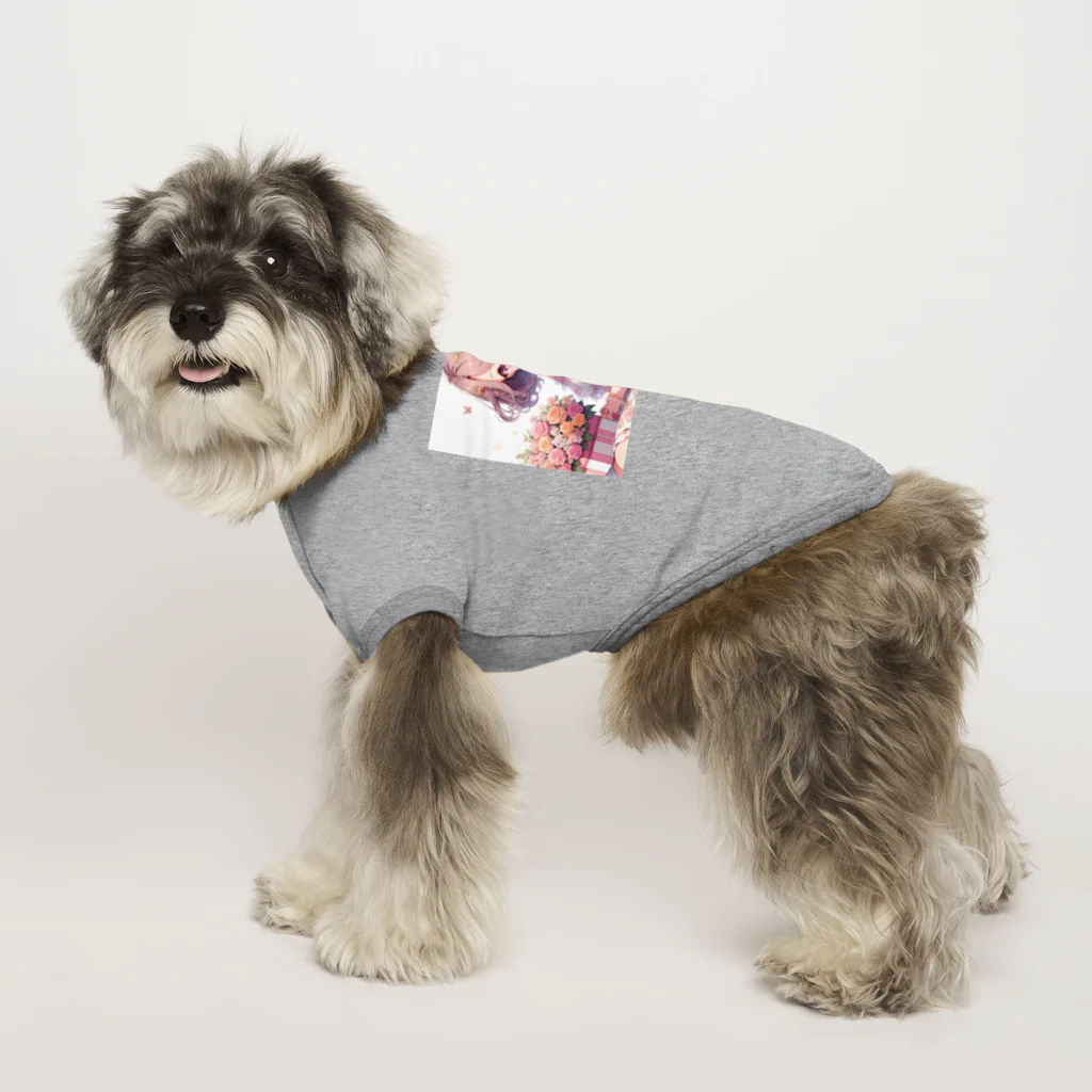 raio-nの春の花畑と少女 Dog T-shirt