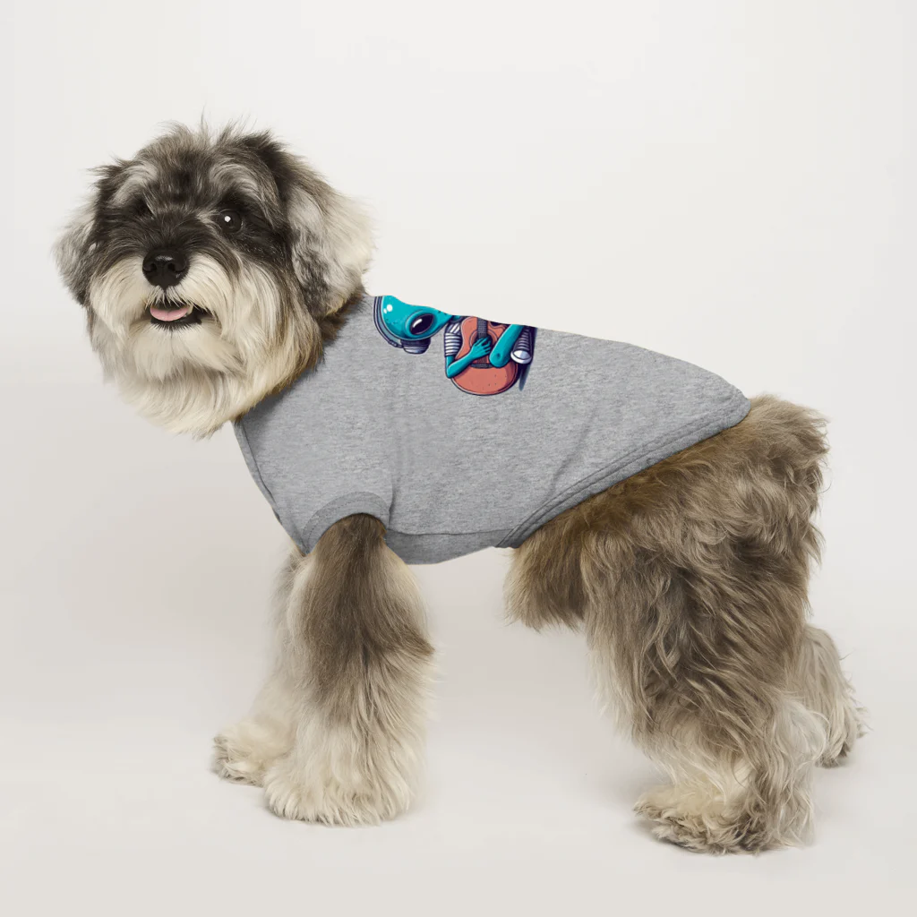 おふざけのギターと宇宙人 Dog T-shirt