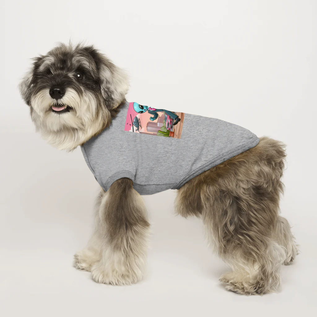 おふざけの元気はつらつ、社畜宇宙人 Dog T-shirt