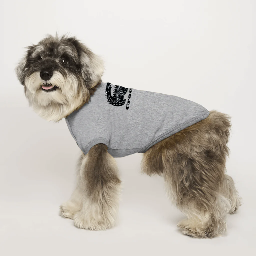 ファンシーTシャツ屋のトライバルクロコダイル Dog T-shirt