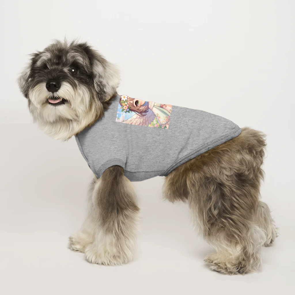 the blue seasonの春の使者：花冠を纏う天使の微笑み Dog T-shirt