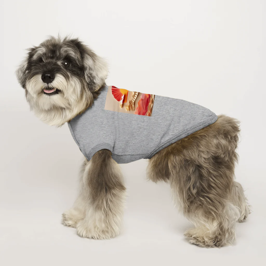 クロスクリエイティブの美ら島のサンライズ Dog T-shirt