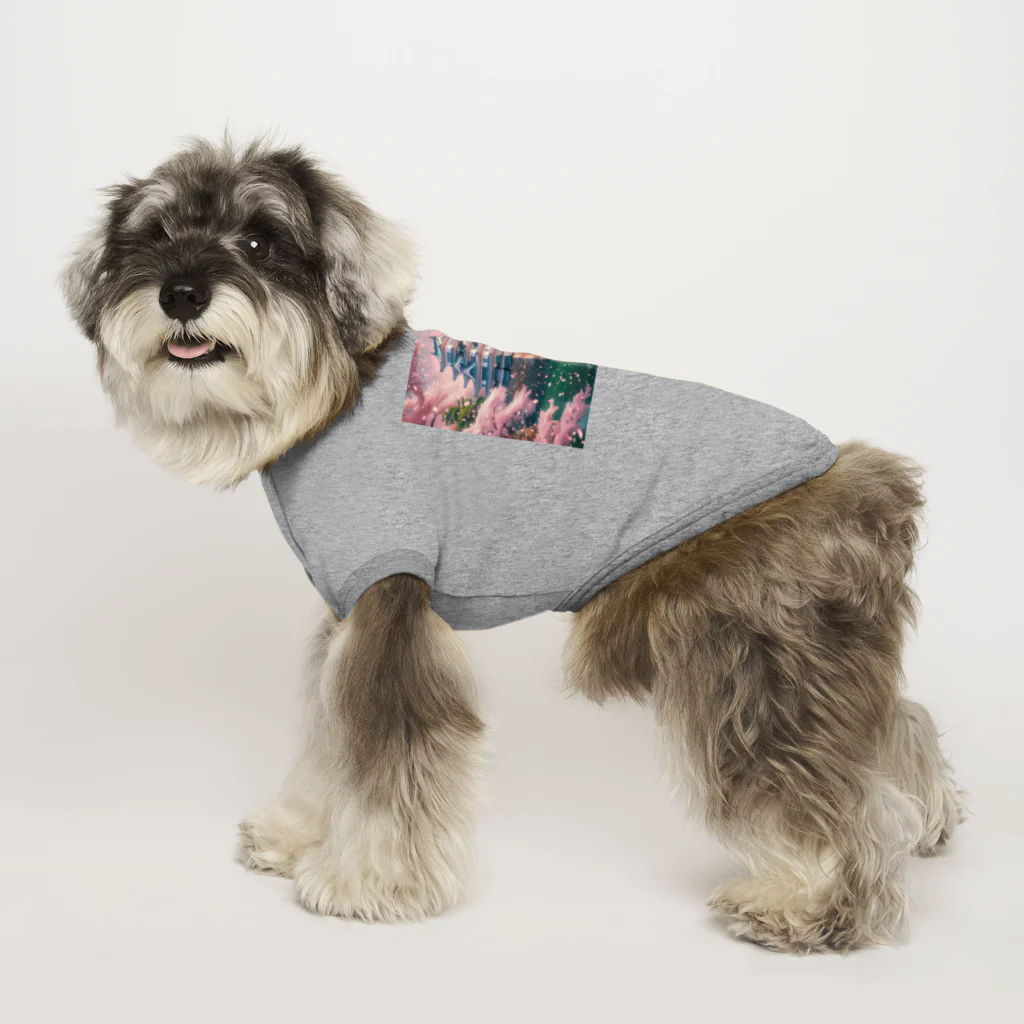 ANTARESの桜にお城 Dog T-shirt