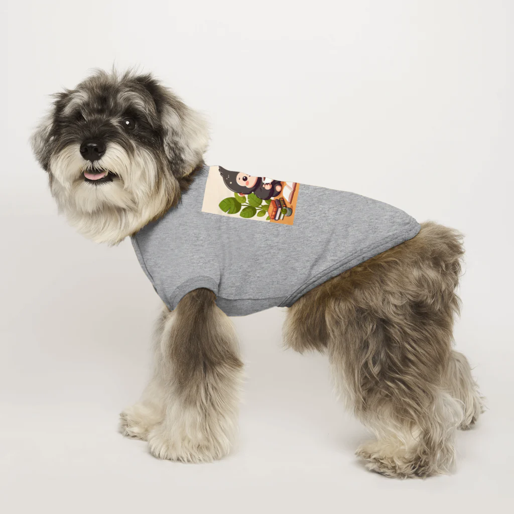 星パンダショップのほっこりコーヒーごりら君 Dog T-shirt