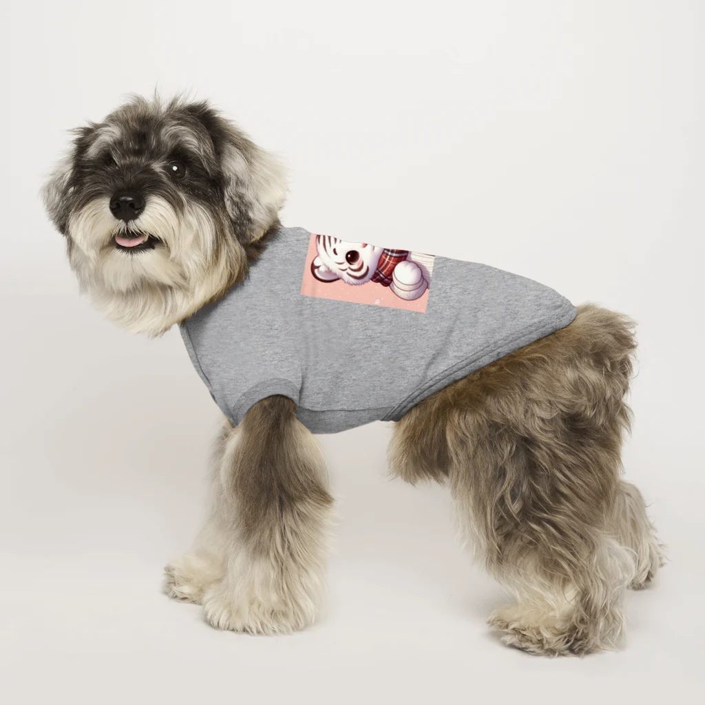 あにまるずのほわいとたいがー Dog T-shirt