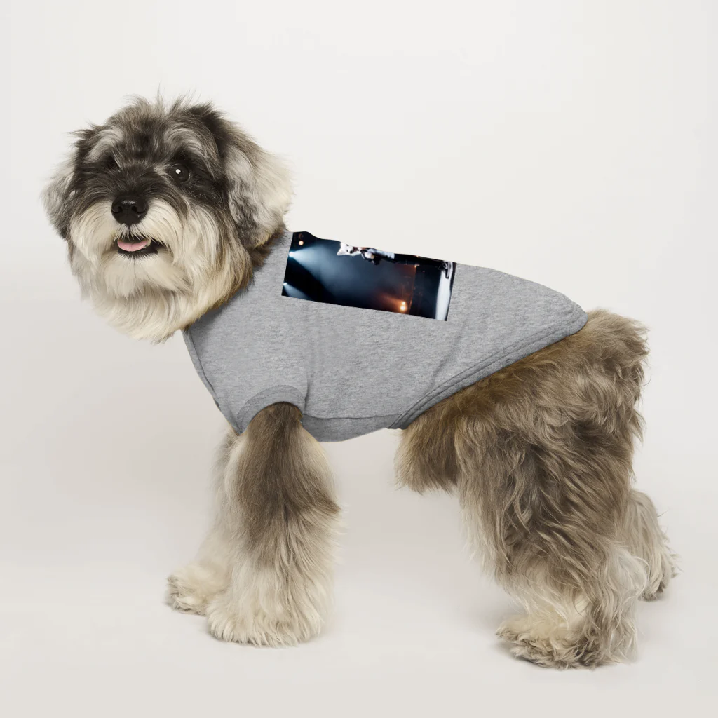 ZZRR12の炎舞う白キツネの歌声 Dog T-shirt