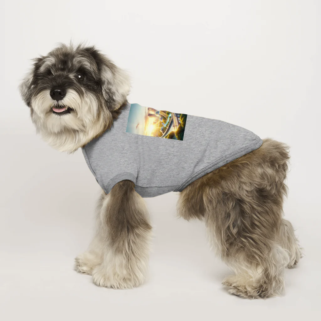 戦国時代マニアの明るい未来を予感させる大阪城 Dog T-shirt