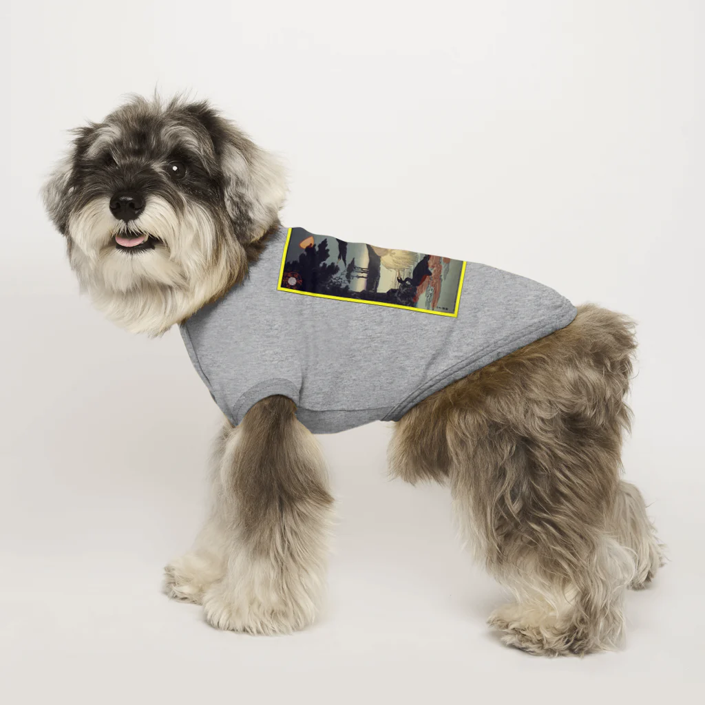 KHD888の3日蓮上人石和河にて鵜飼の迷頑を済度したまふ図 Dog T-shirt