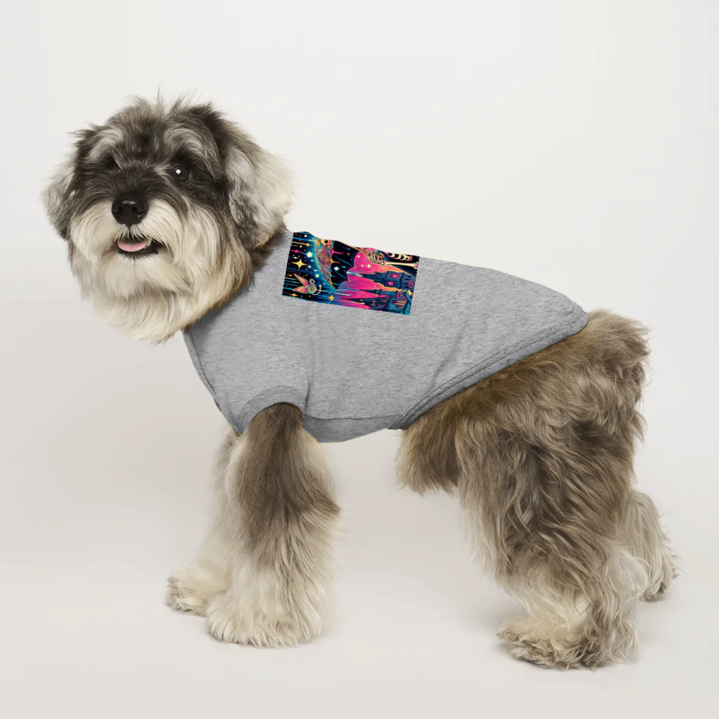 かるるんショップの骸骨紳士シリーズ　おニューの傘 Dog T-shirt