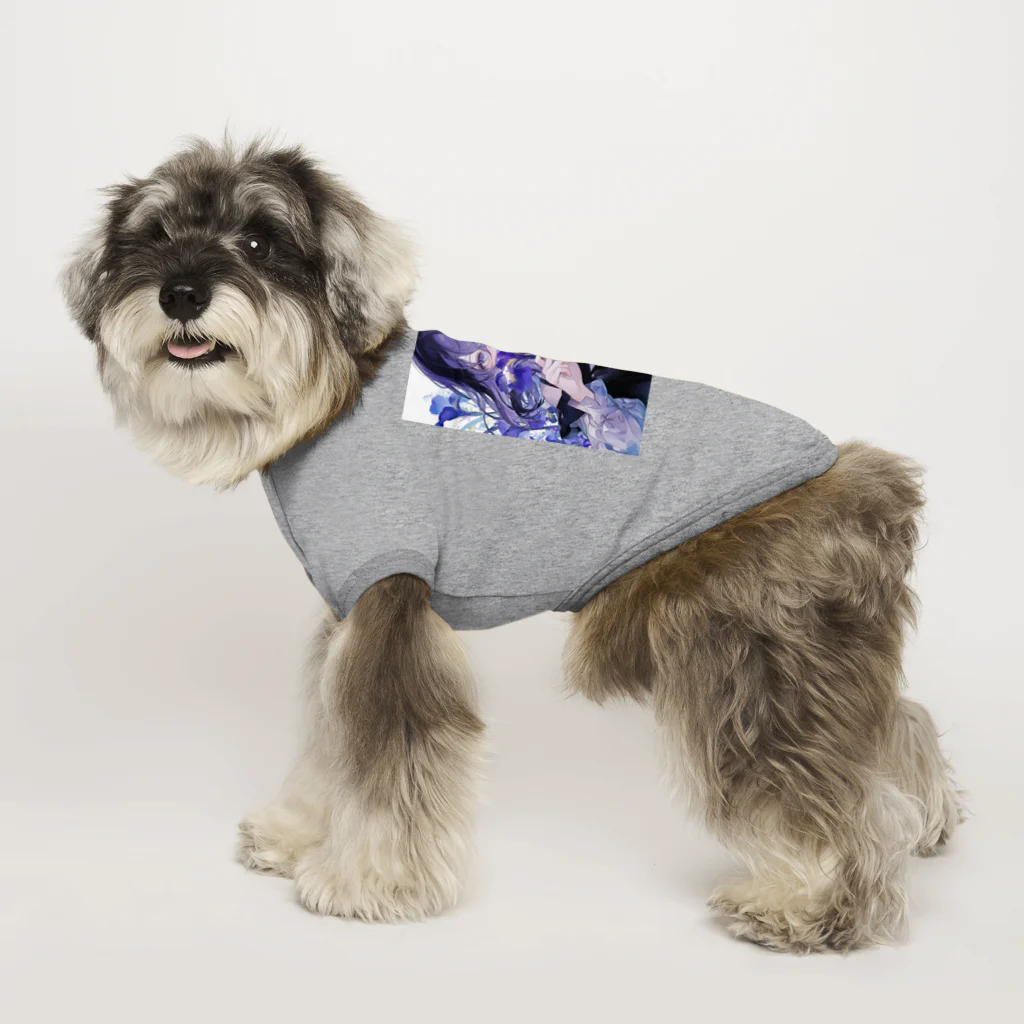 AQUAMETAVERSEの花菖蒲の優美な香り　BLUE PLUM  691 Dog T-shirt