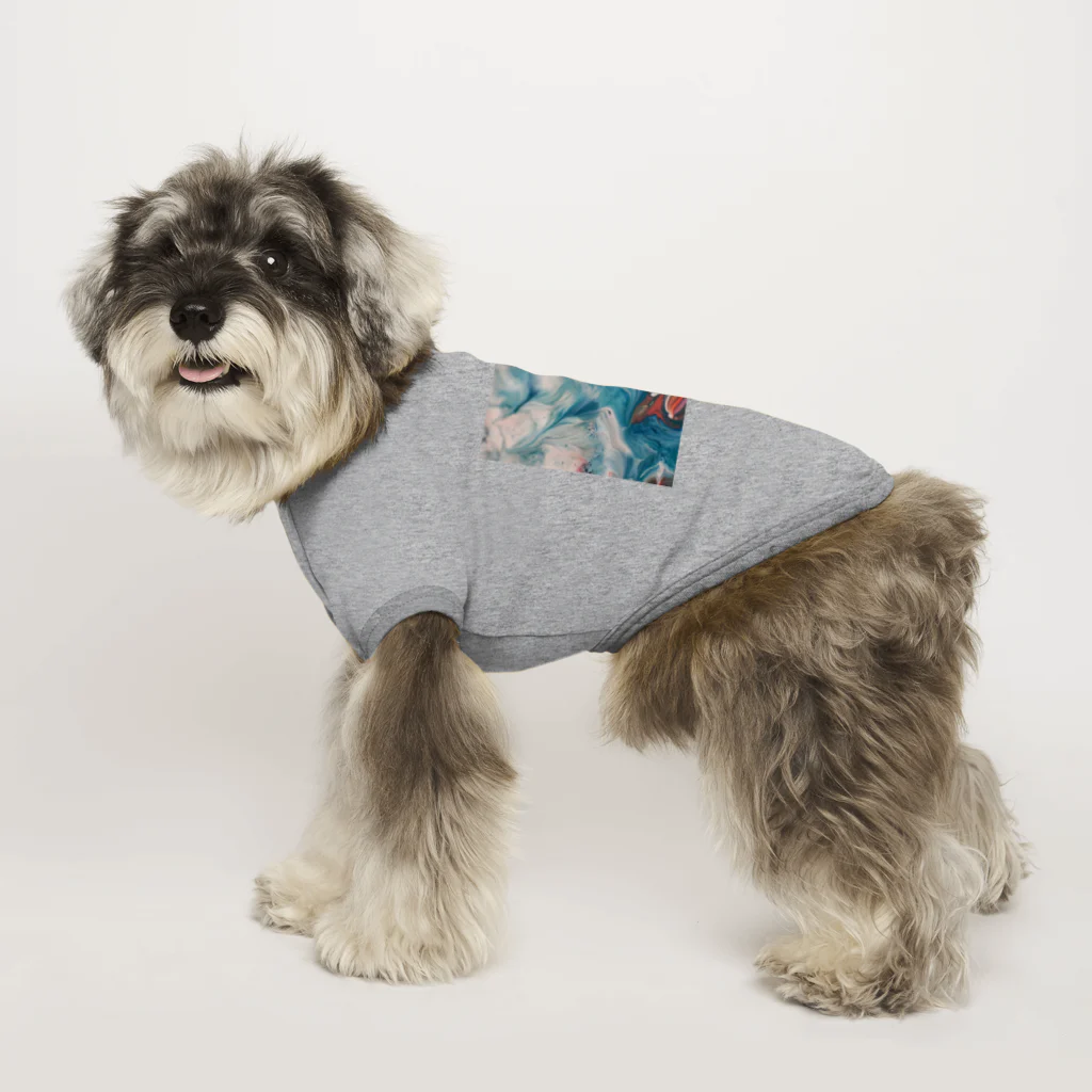 R-mayの鮮やかなマーブル Dog T-shirt