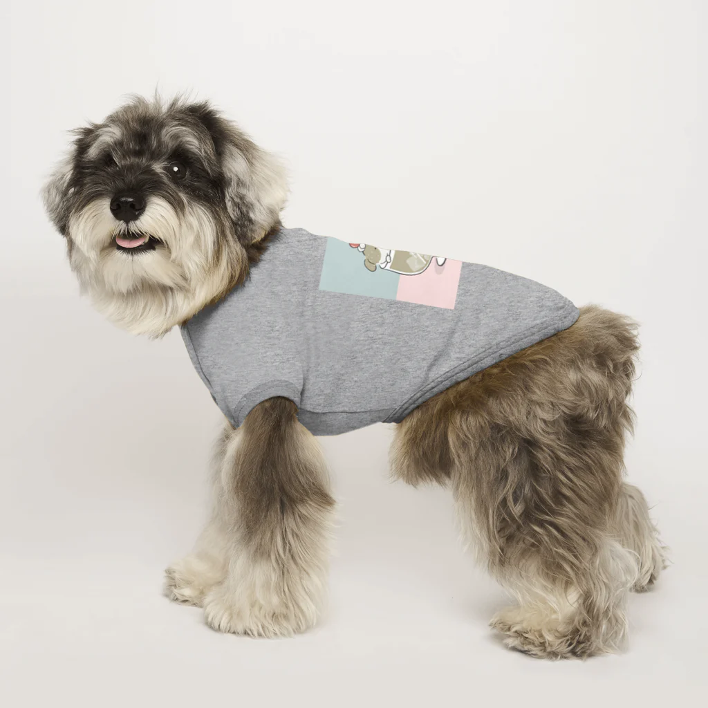 umemoのショップのラサのカフェオレ Dog T-shirt