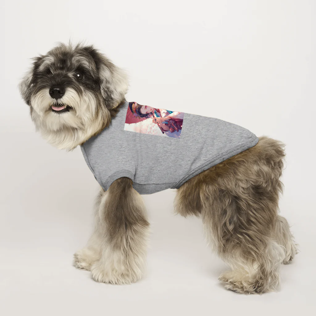 AQUAMETAVERSEの春風に舞う桜のような貴女 Marsa 106 Dog T-shirt