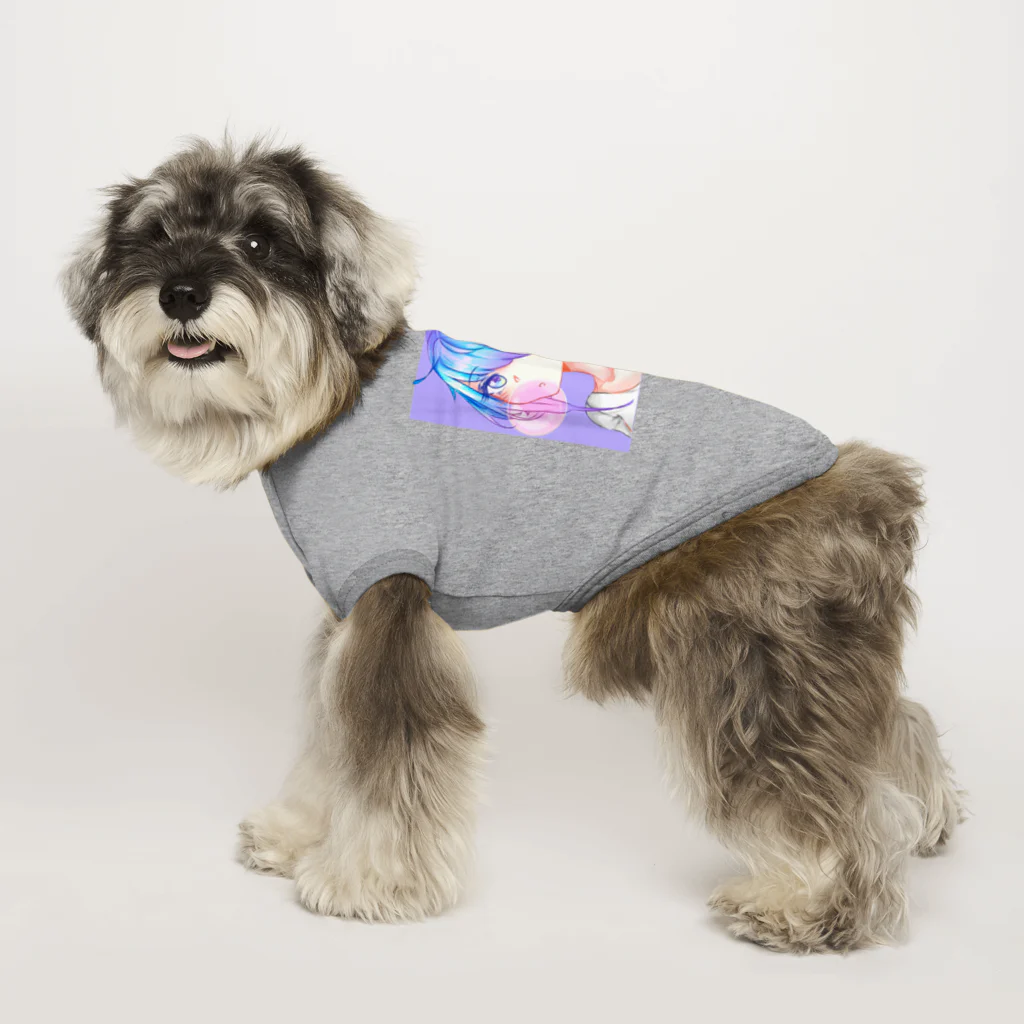 World_Teesのバブルガムを噛むアニメガール 日本の美学 アニメオタク Dog T-shirt