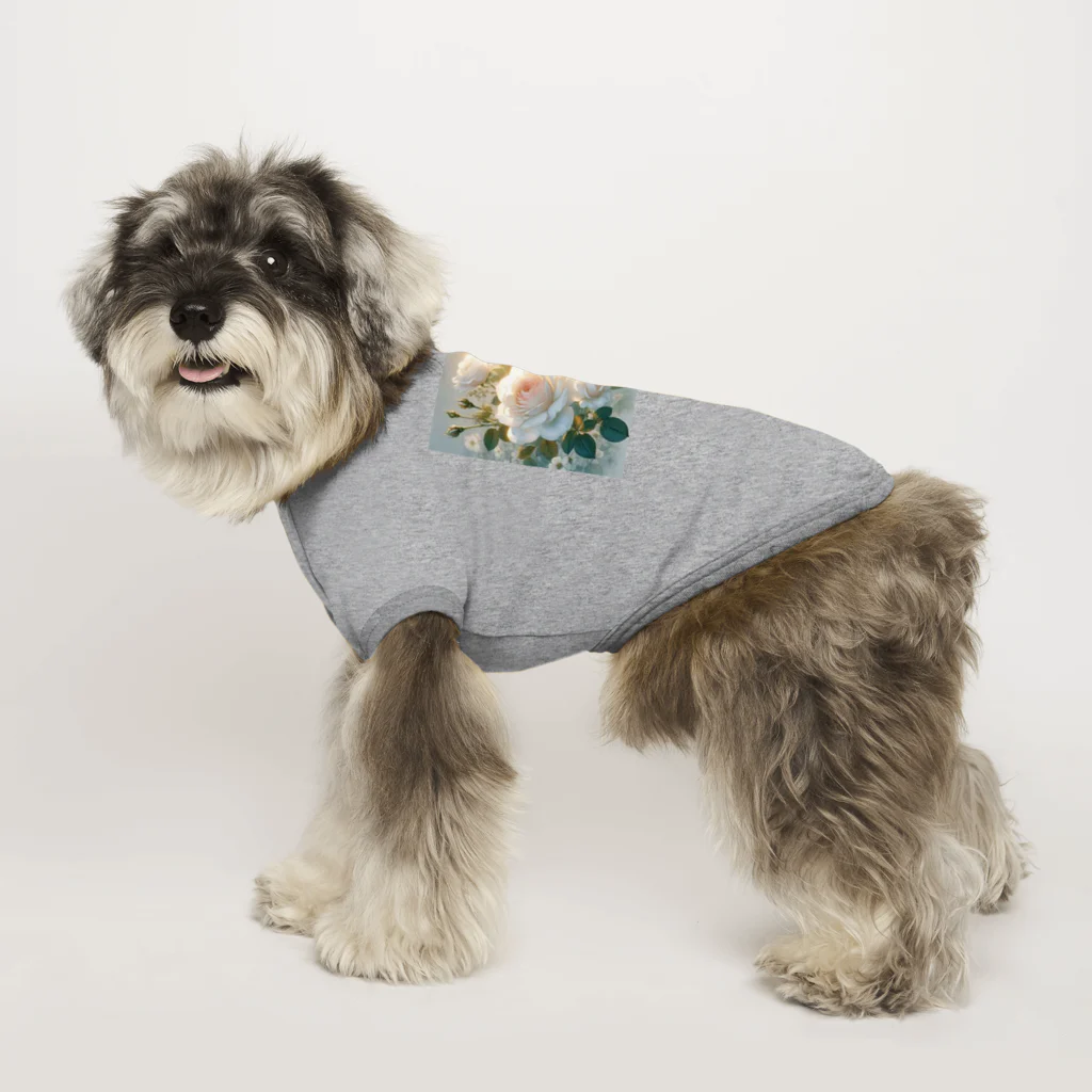 Rパンダ屋の「白薔薇」グッズ Dog T-shirt