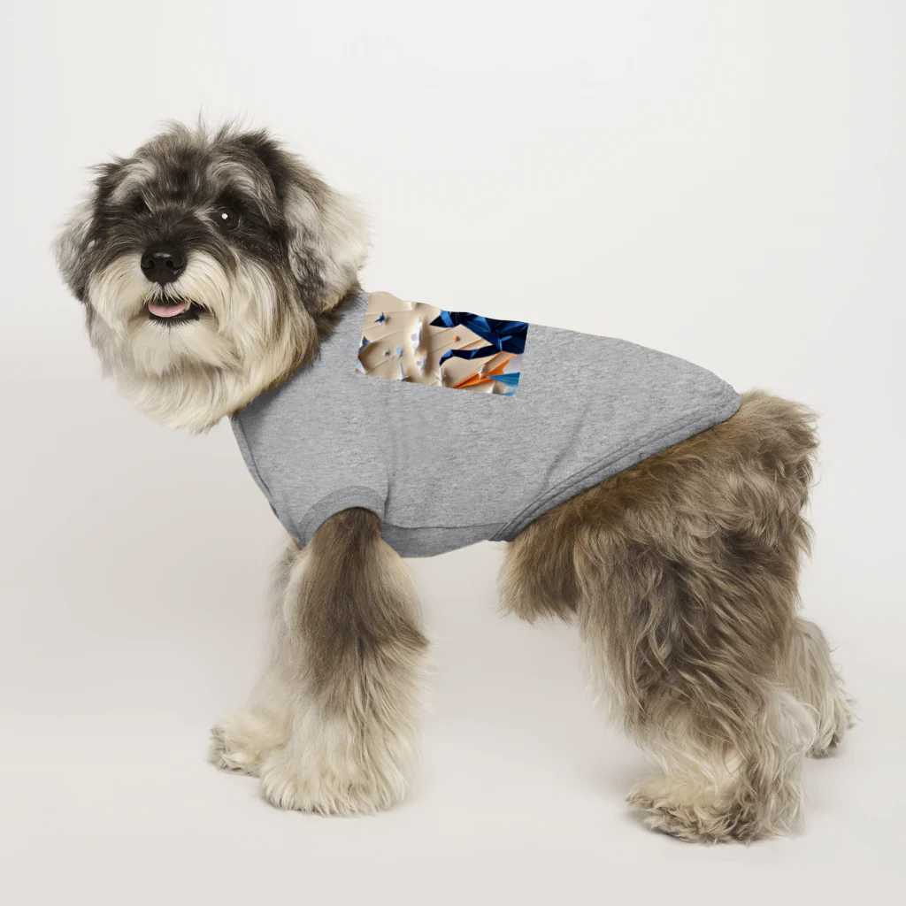 enercoの折り紙　飛行機雲を見上げている猫 Dog T-shirt