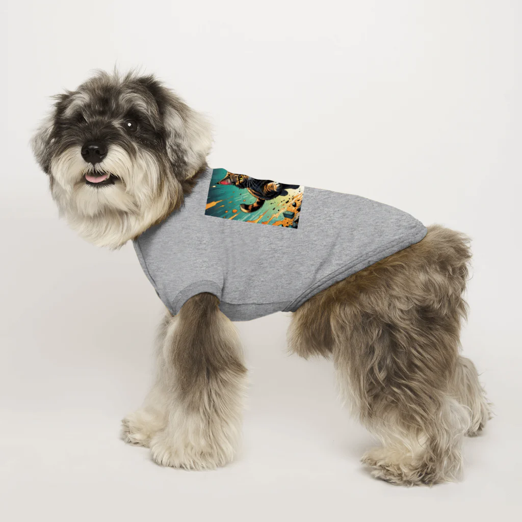 Taka Maker's の走るにゃんこ Dog T-shirt